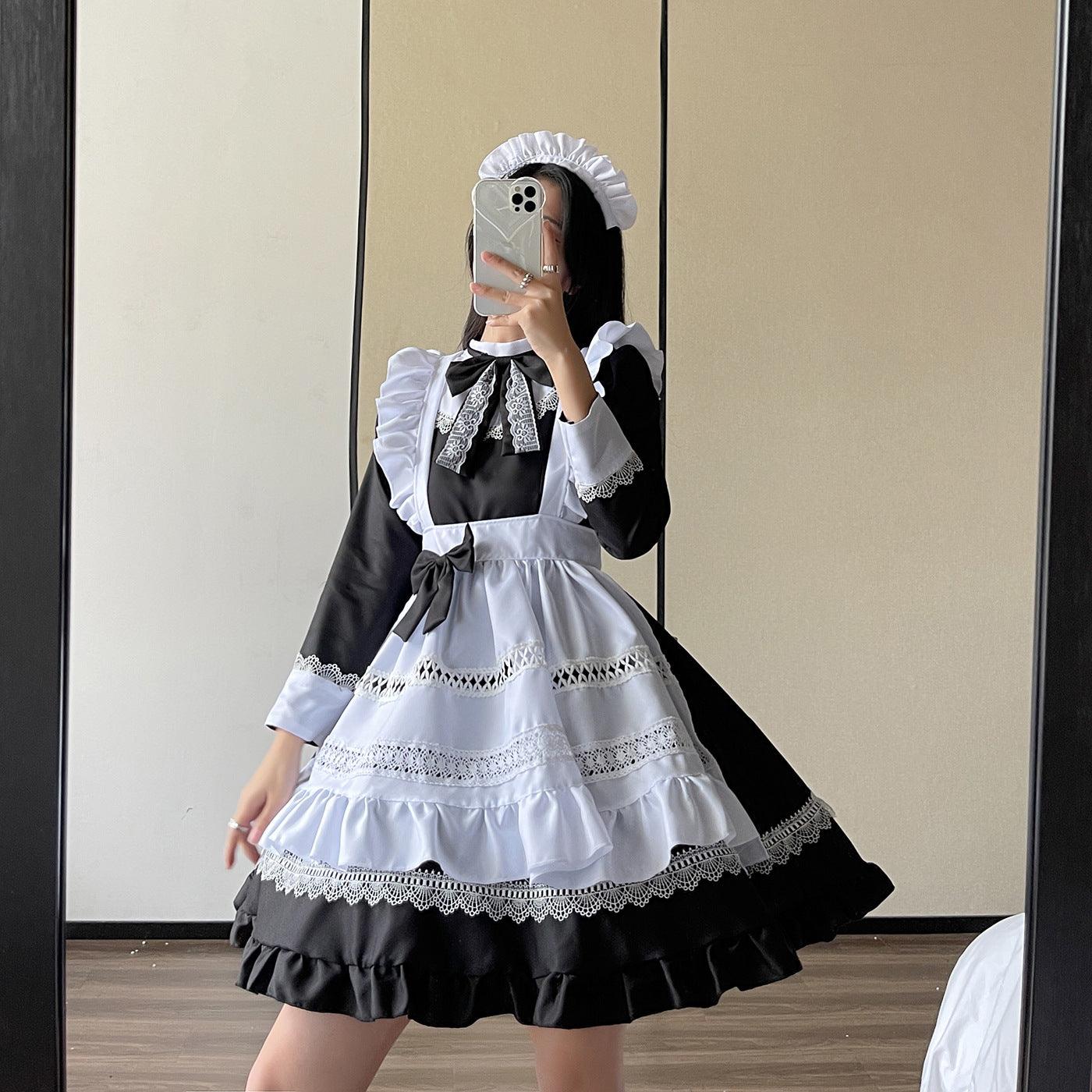 British Classic Maid Outfit Dress for Man Woman Crossdresser Anime Fancy Cosplay Costume