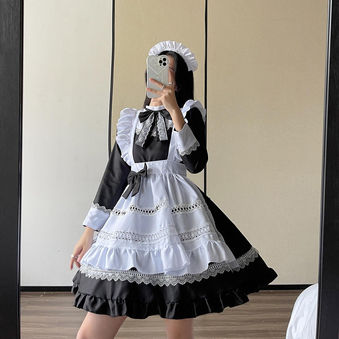 British Classic Maid Outfit Dress for Man Woman Crossdresser Anime Fancy Cosplay Costume