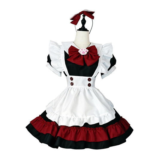 Halloween Vampire Devil Gothic Red Maid Outfit Lolita Dress Anime Fancy Cosplay Costume