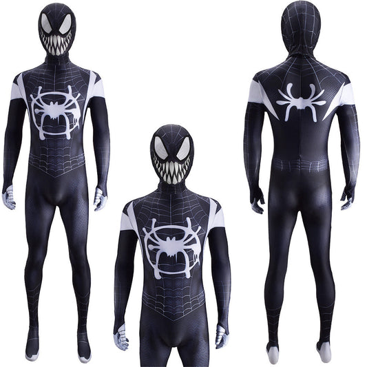 venom spider man into the spider verse miles morales jumpsuits kids adult halloween bodysuit