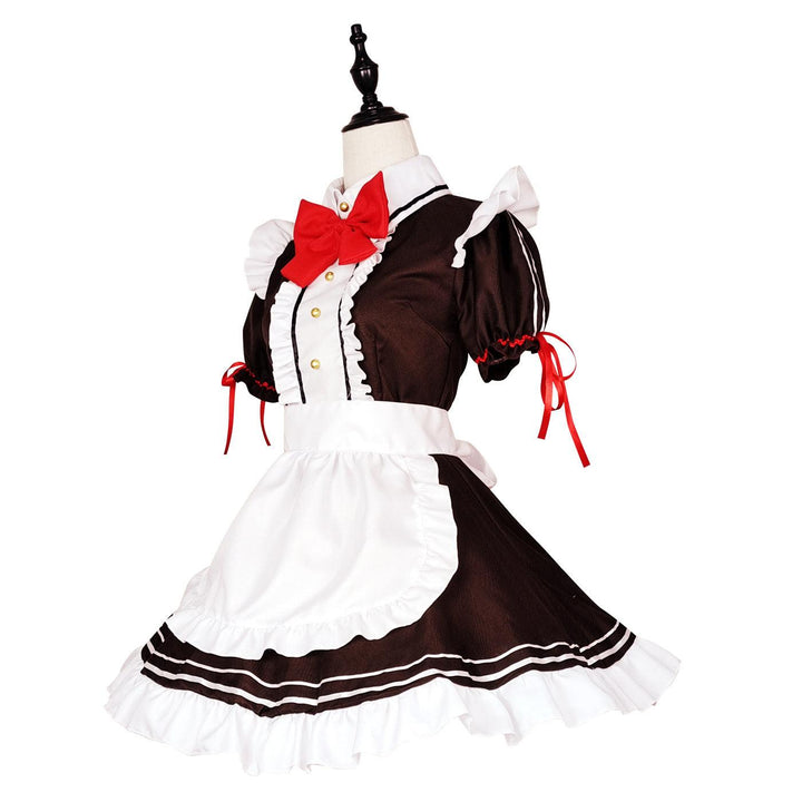 Coffee Waitress Maid Outfit Lolita Dress Anime Game Crossdresser CD Fancy Cosplay Costume