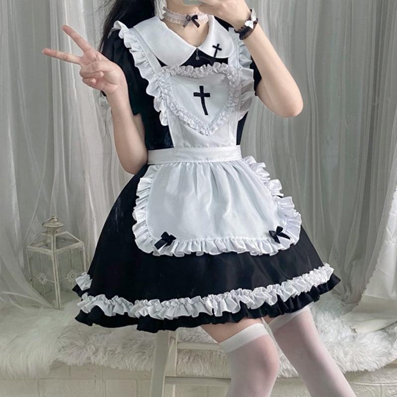 Cross Classic Japanese Cross Dress Lolita Maid Outfit Lolita Dress Fancy Cosplay Costume
