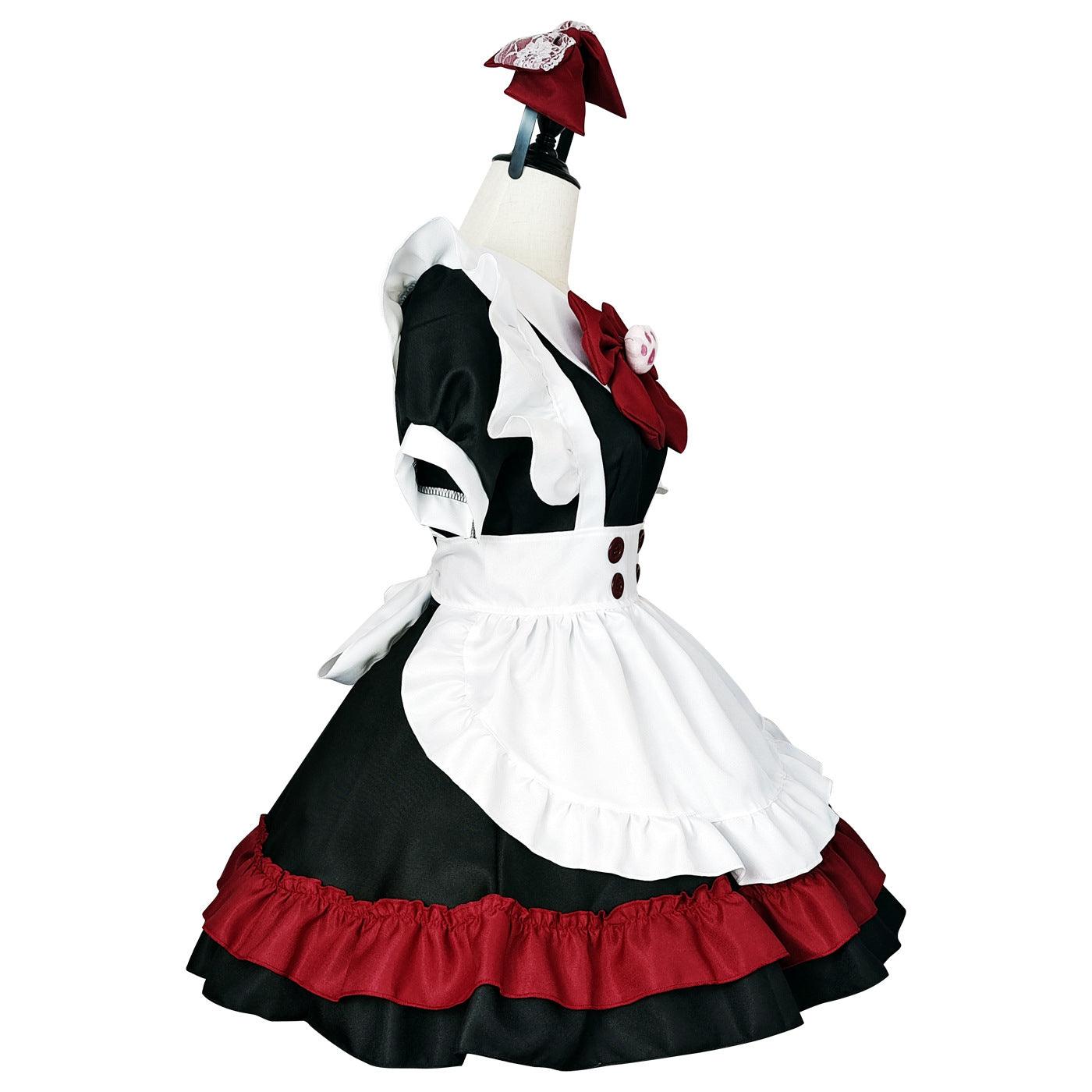 Halloween Vampire Devil Gothic Red Maid Outfit Lolita Dress Anime Fancy Cosplay Costume