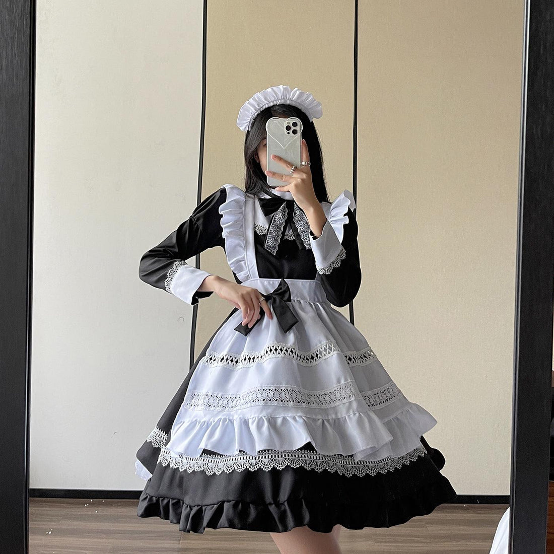 British Classic Maid Outfit Dress for Man Woman Crossdresser Anime Fancy Cosplay Costume