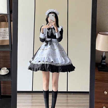 British Classic Maid Outfit Dress for Man Woman Crossdresser Anime Fancy Cosplay Costume