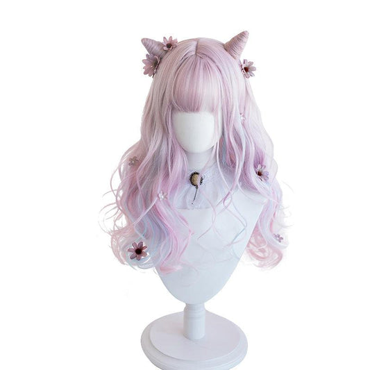 coscrew rainbow candy wigs pink purple long lolita wig loli zya181