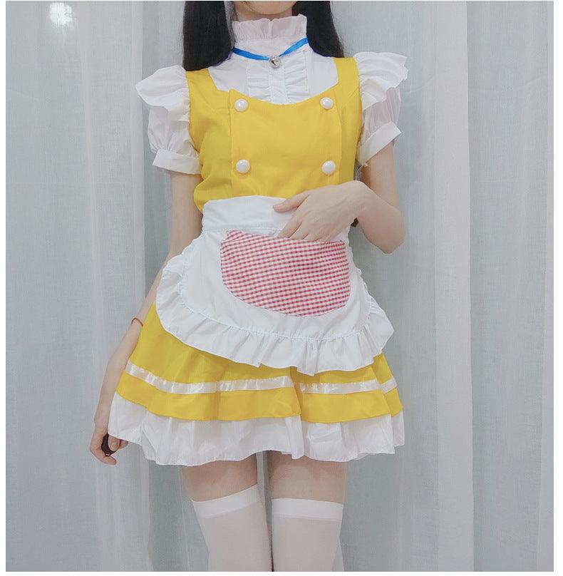 golden bell anime cat maid outfit lolita dress japanese cute fancy dress cosplay costume