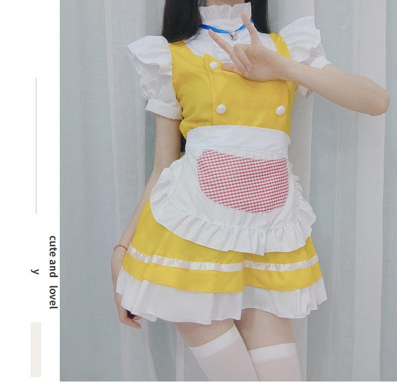 golden bell anime cat maid outfit lolita dress japanese cute fancy dress cosplay costume