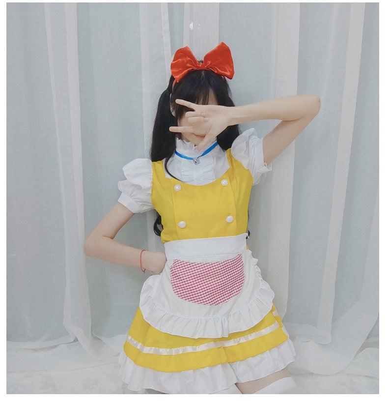 golden bell anime cat maid outfit lolita dress japanese cute fancy dress cosplay costume
