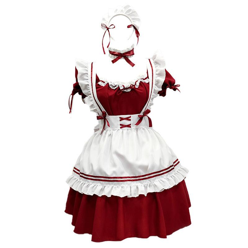 Miracle Nikki Pink Maid Outfit Lolita Dress Fancy Cross Dress CD Anime Cosplay Costume