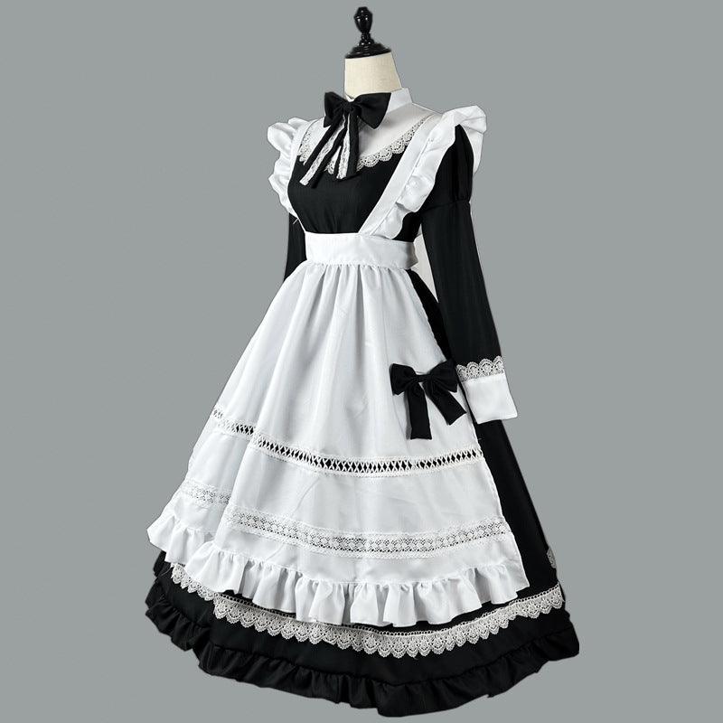 British Aristocratic Long Maid Outfit Lolita Dress Crossdresser CD Fancy Cosplay Costume