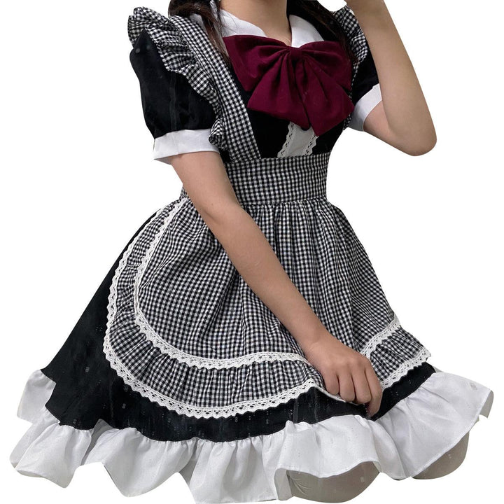 Coffee Shop Waiter Anime Maid Outfit Lolita Dress Japanese Cute Fancy Cosplay Costume