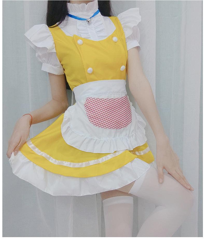 golden bell anime cat maid outfit lolita dress japanese cute fancy dress cosplay costume