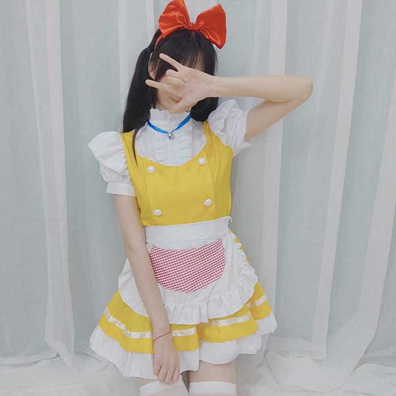 golden bell anime cat maid outfit lolita dress japanese cute fancy dress cosplay costume