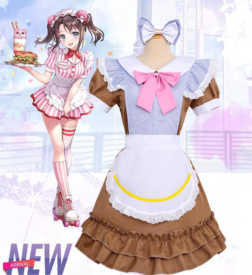 Anime Different World Restaurant Cafe Work Cloth Maid Outfit Lolita Dress Cosplay Costume