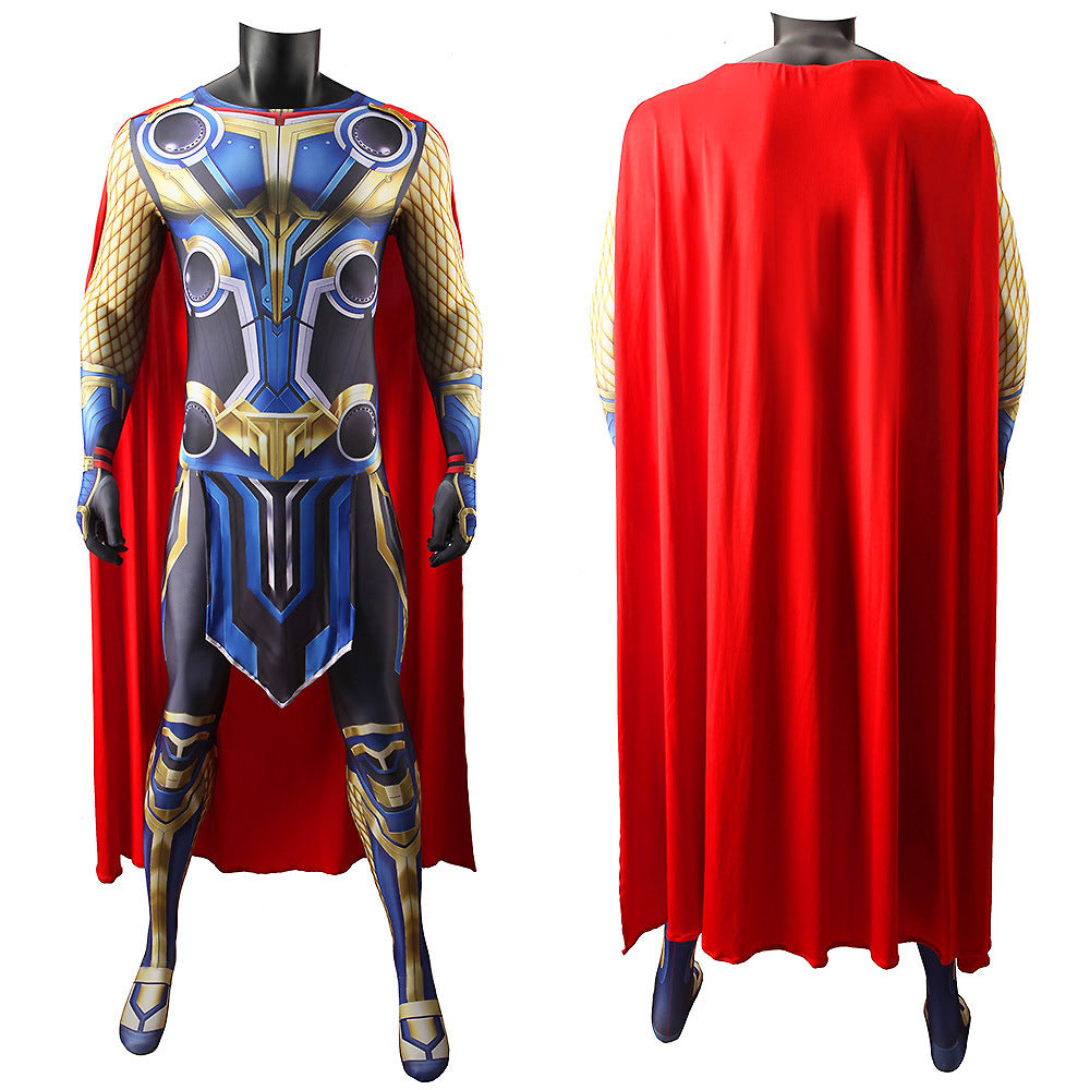 thor love and thunder jumpsuits cosplay costume kids adult halloween bodysuit