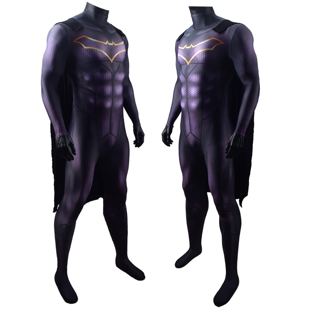 batman bruce wayne suit jumpsuits cosplay costume kids adult halloween bodysuit