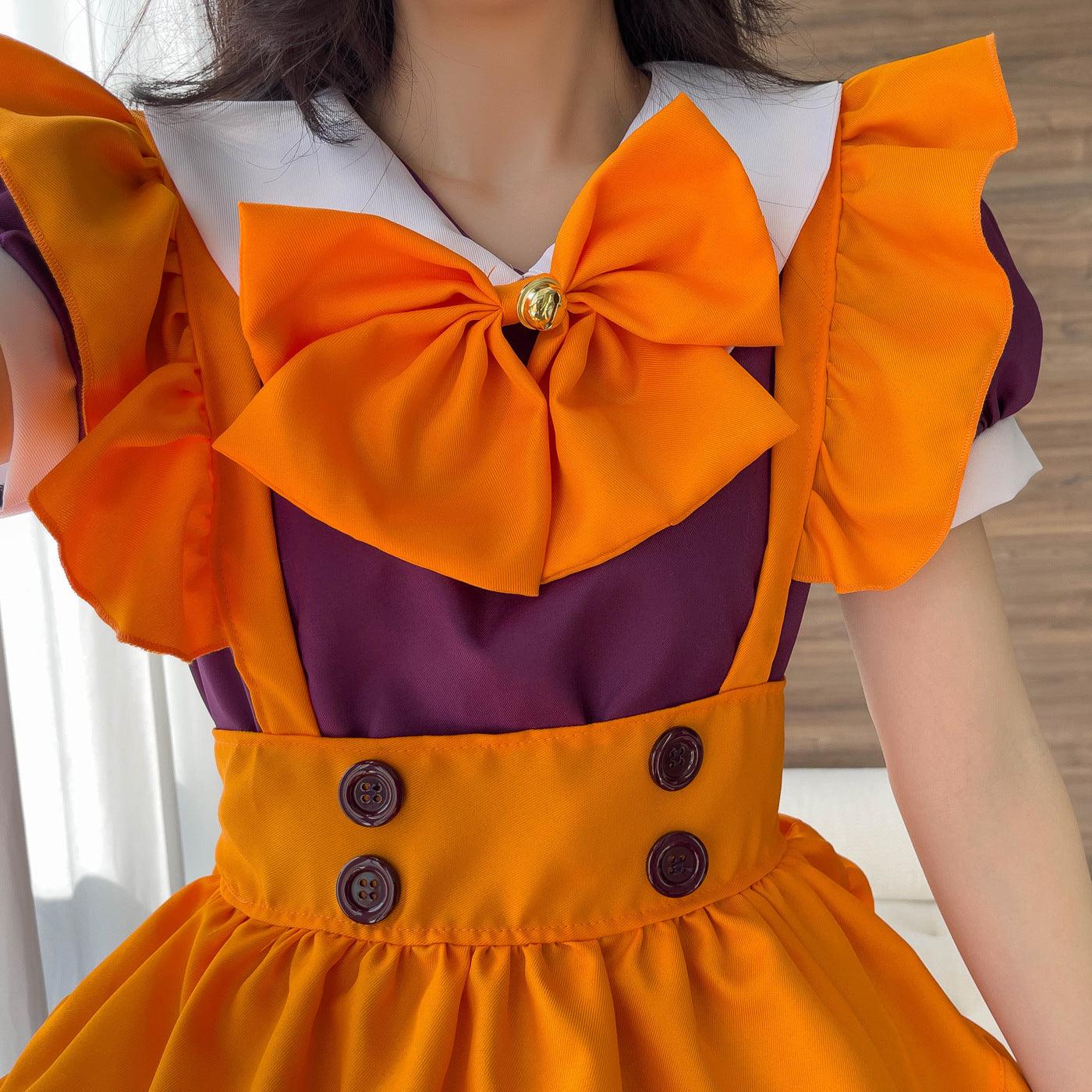 Waitress Large Size Maid Outfit Lolita Dress Crossdresser Halloween Fancy Cosplay Costume