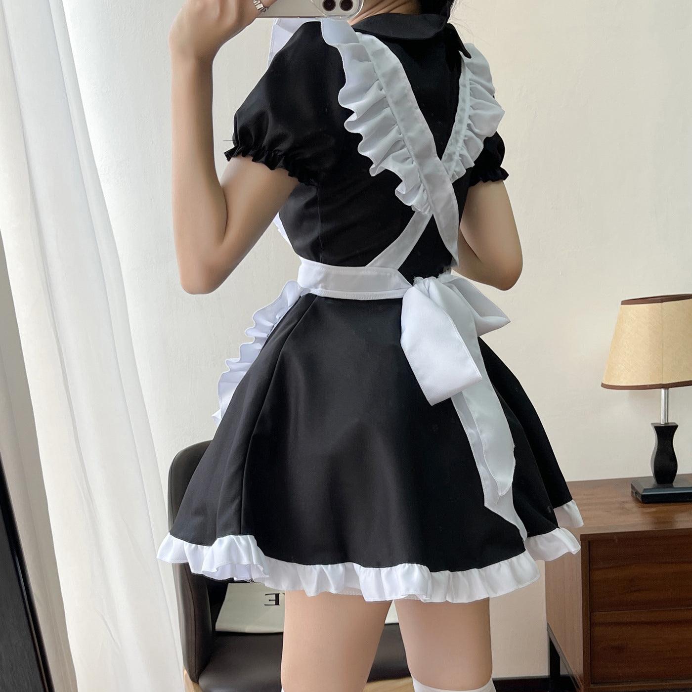 Classic Black White Akihabara Maid Outfit Lolita Dress Anime Game Fancy Cosplay Costume