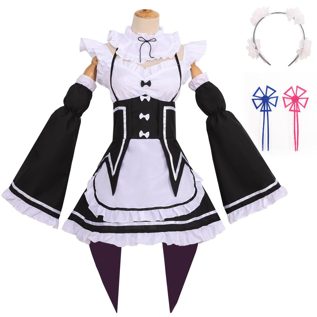 Starting Life in Another World Ram Rem Anime Maid Outfit Dress Japanese Cosplay Costume