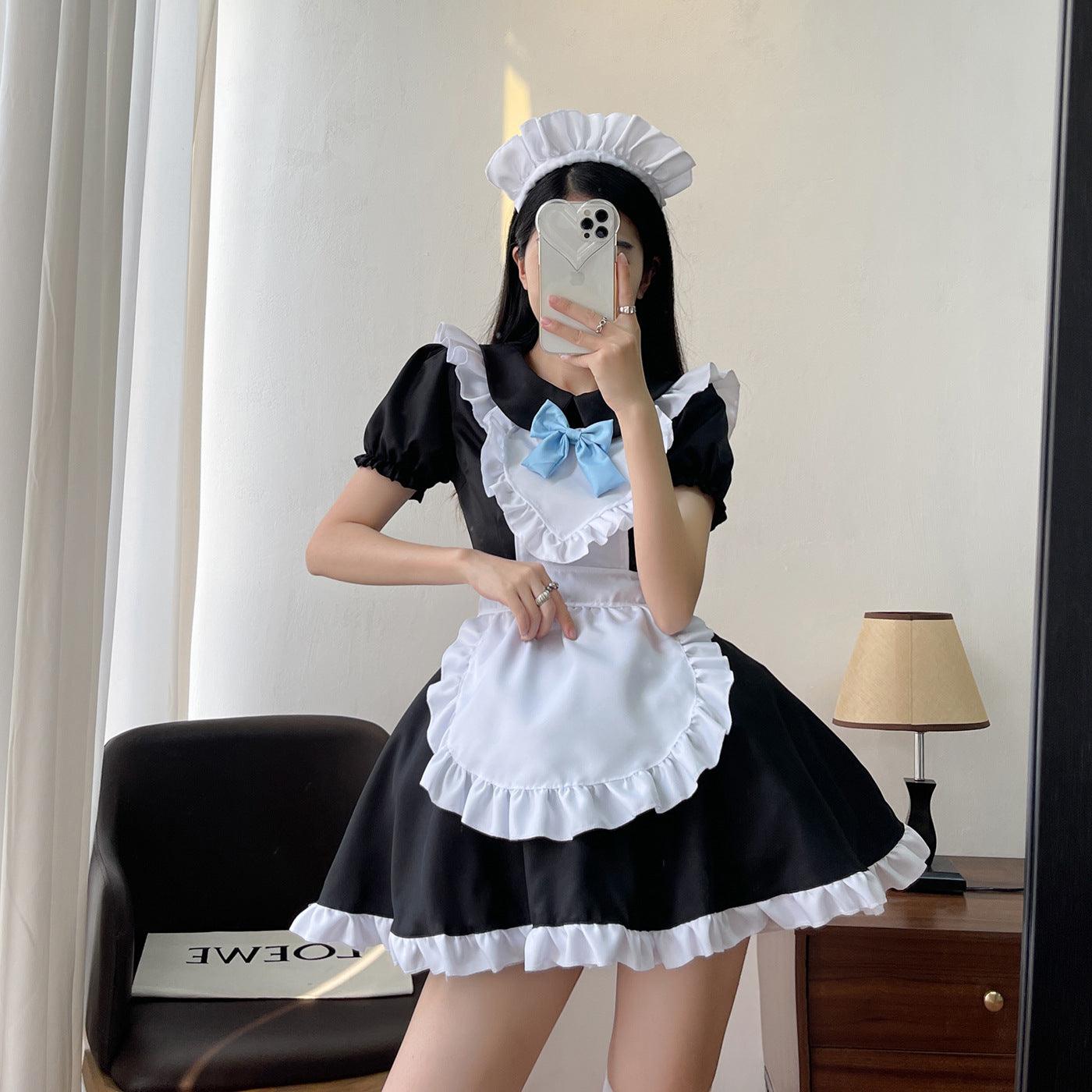 Classic Black White Akihabara Maid Outfit Lolita Dress Anime Game Fancy Cosplay Costume
