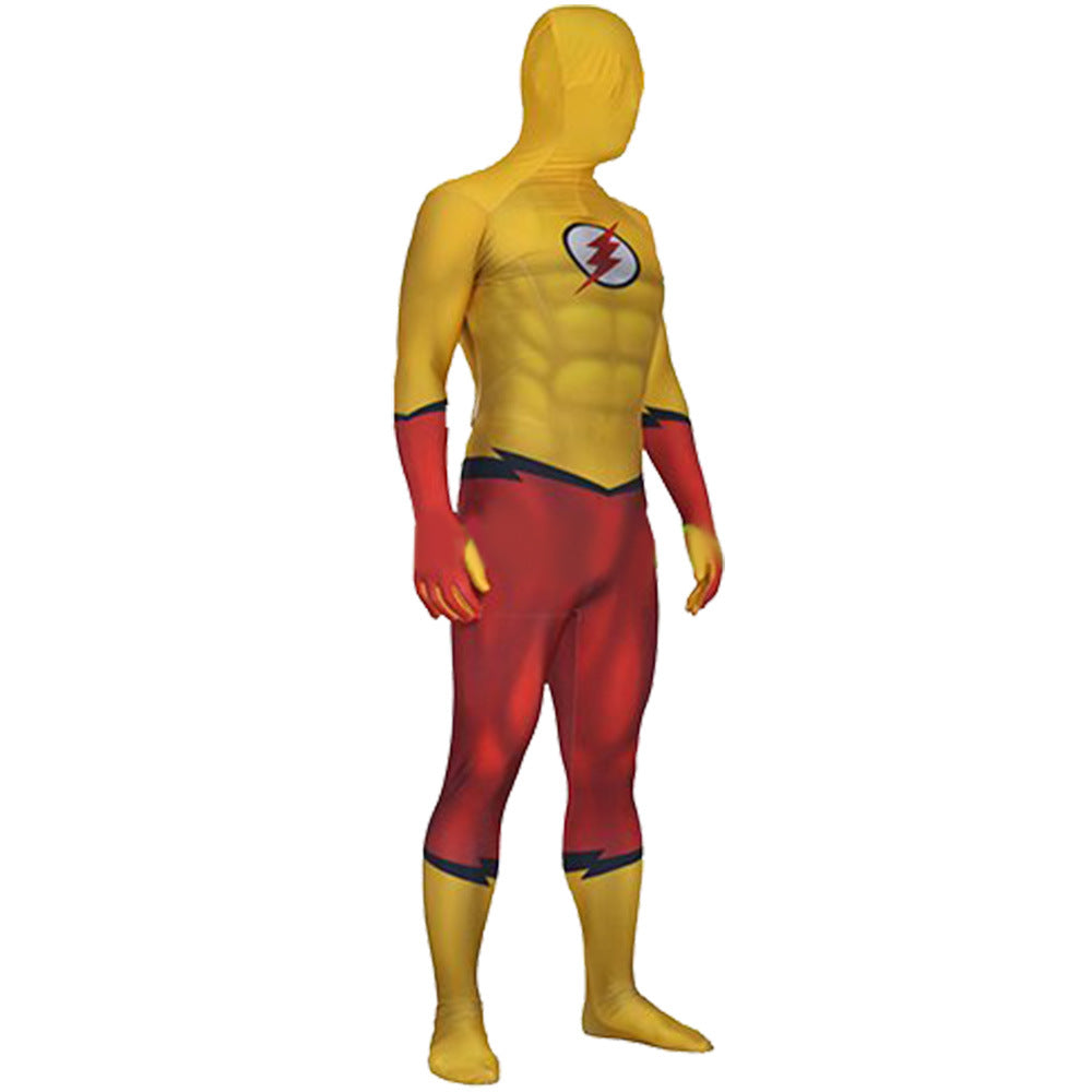 the flash muscle jumpsuits cosplay costume kids adult halloween bodysuit