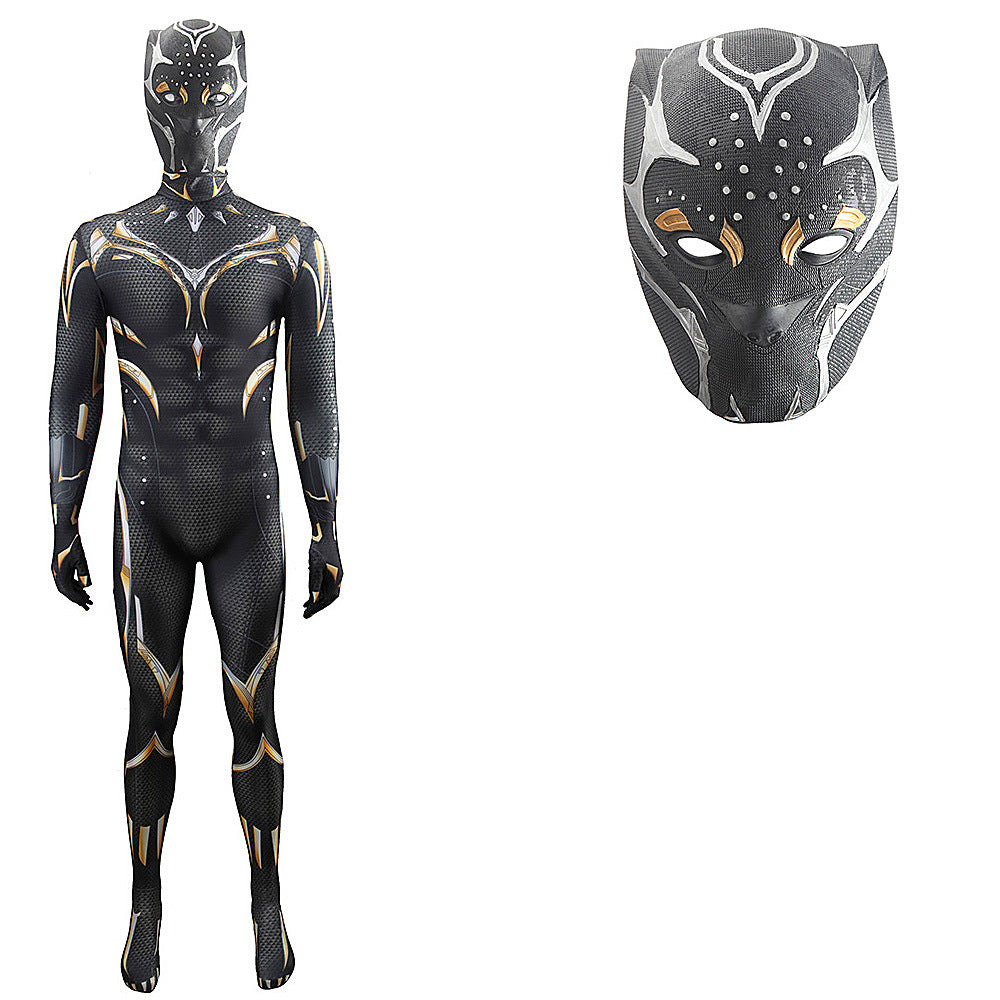 black panther wakanda forever jumpsuit cosplay costume kids adult halloween bodysuit