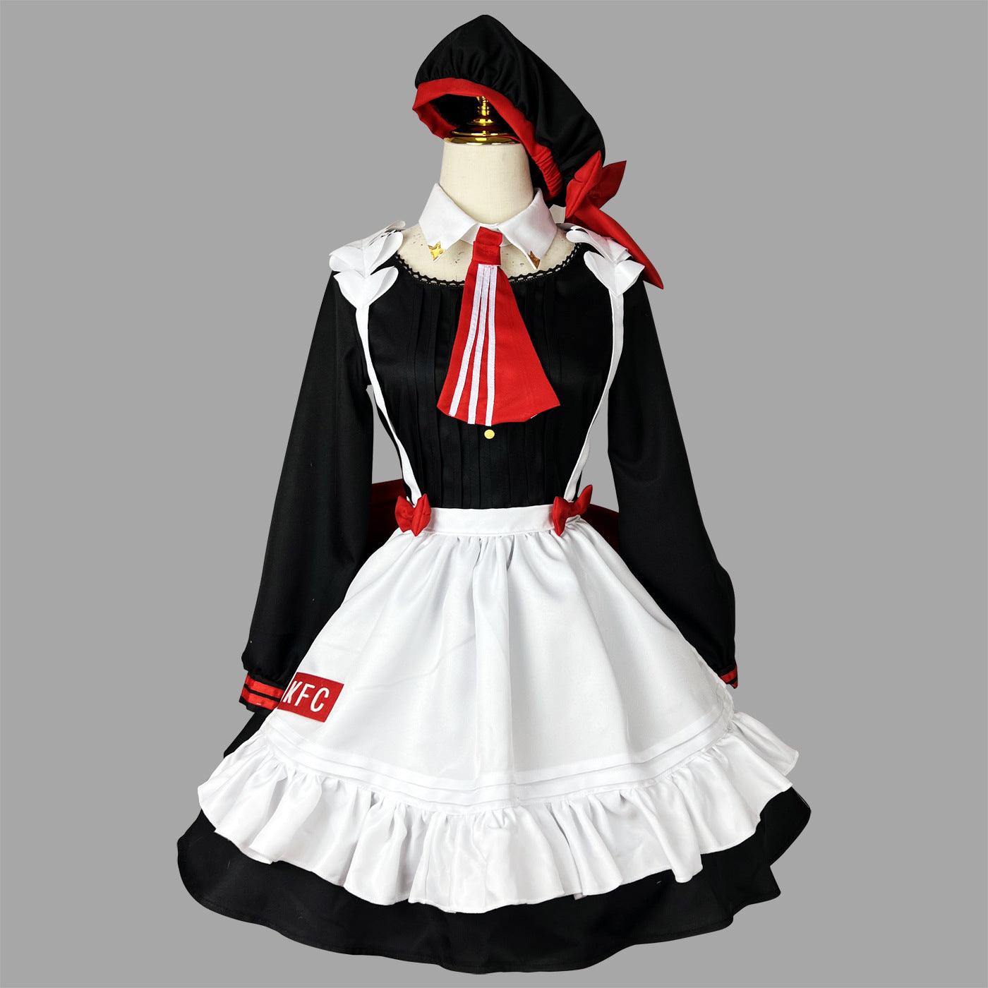 Genshin Impact Noelle Restaurant Uniform Maid Outfit Dress Anime Game Cosplay Costume