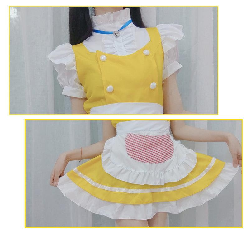 golden bell anime cat maid outfit lolita dress japanese cute fancy dress cosplay costume