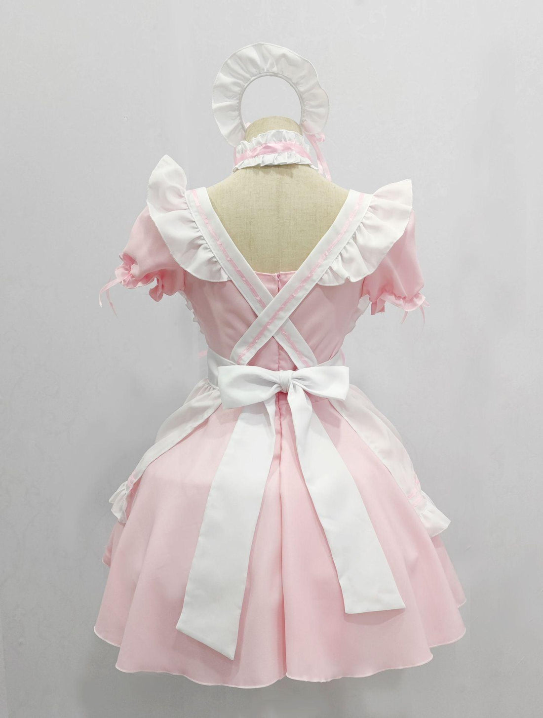 Miracle Nikki Pink Maid Outfit Lolita Dress Fancy Cross Dress CD Anime Cosplay Costume