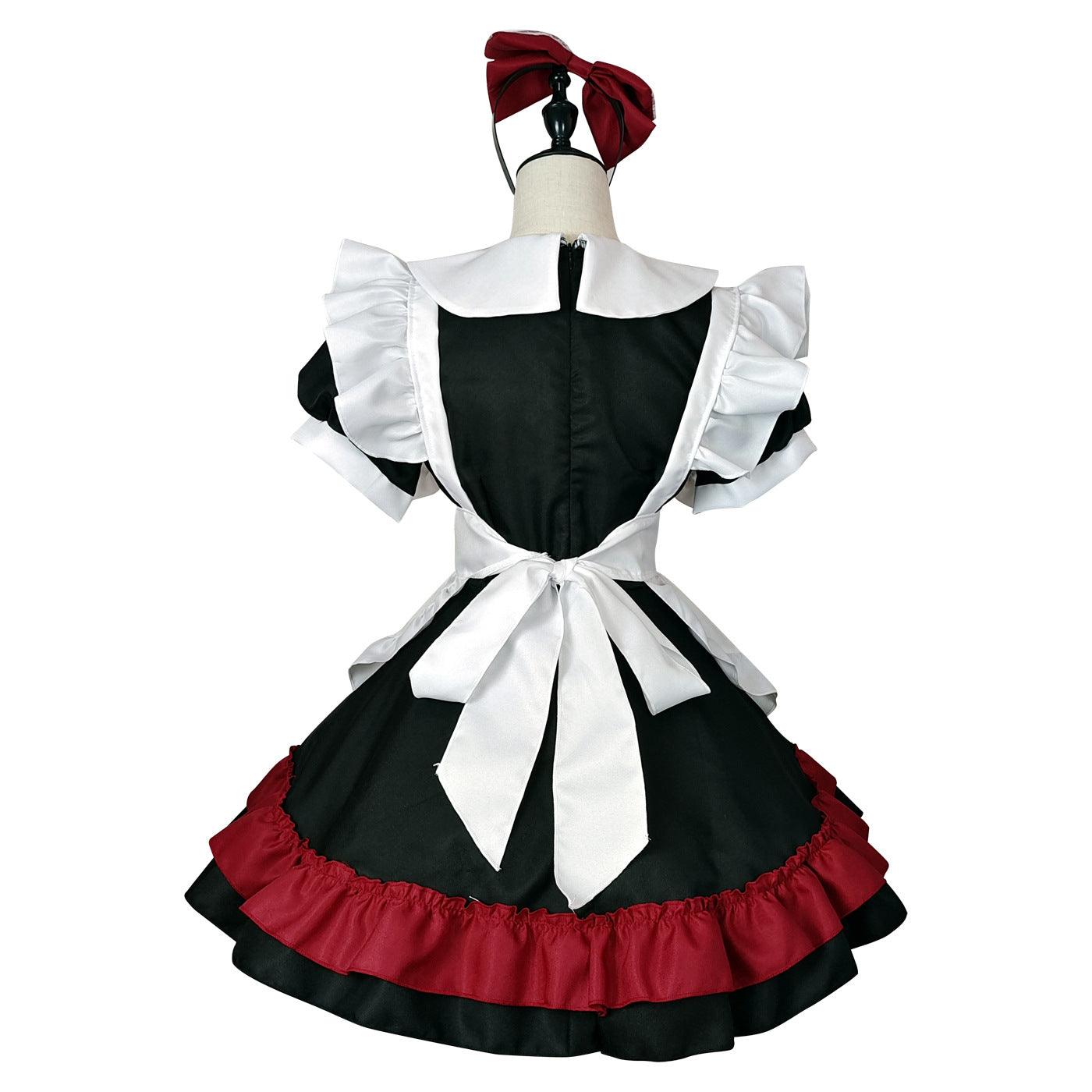 Halloween Vampire Devil Gothic Red Maid Outfit Lolita Dress Anime Fancy Cosplay Costume