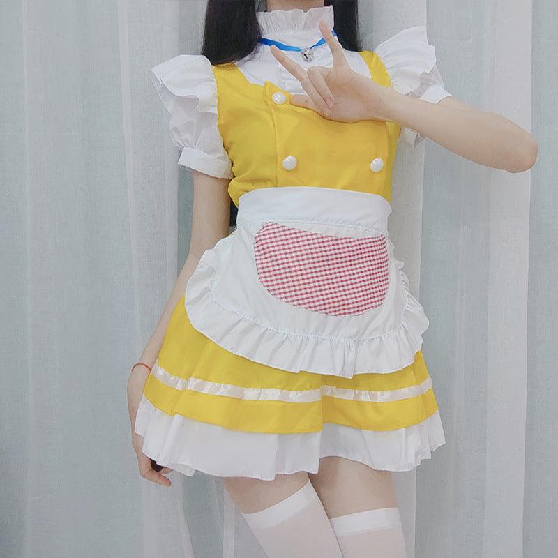 golden bell anime cat maid outfit lolita dress japanese cute fancy dress cosplay costume