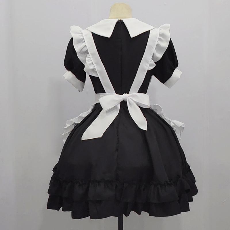 Cafe Waiter Maid Outfit Lolita Dress women clothing Cute Fancy Dress Cosplay Costume