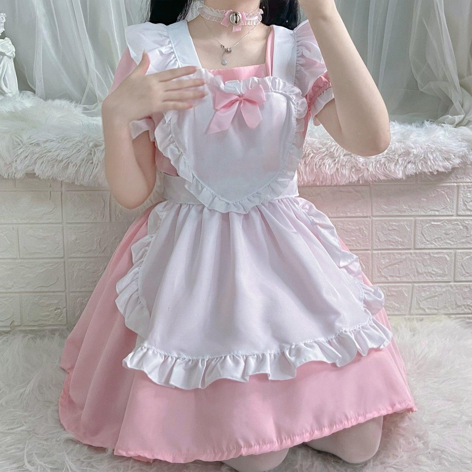 Alice Red Wine Sweetheart Anime Maid Outfit Lolita Dress Cute Fancy Dress Cosplay Costume