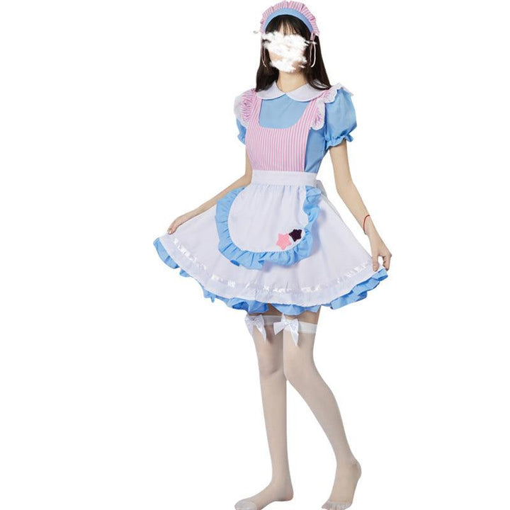 Blue Cute Cat Maid Outfit Dress Lolita Fancy Dress Japanese Anime Cosplay Costume