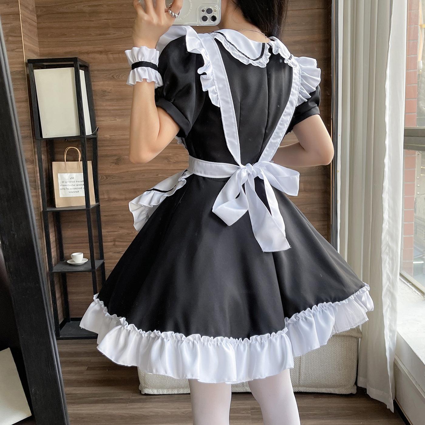 Restaurant Uniform Anime Maid Outfit Lolita Dress Crossdresser CD Fancy Cosplay Costume