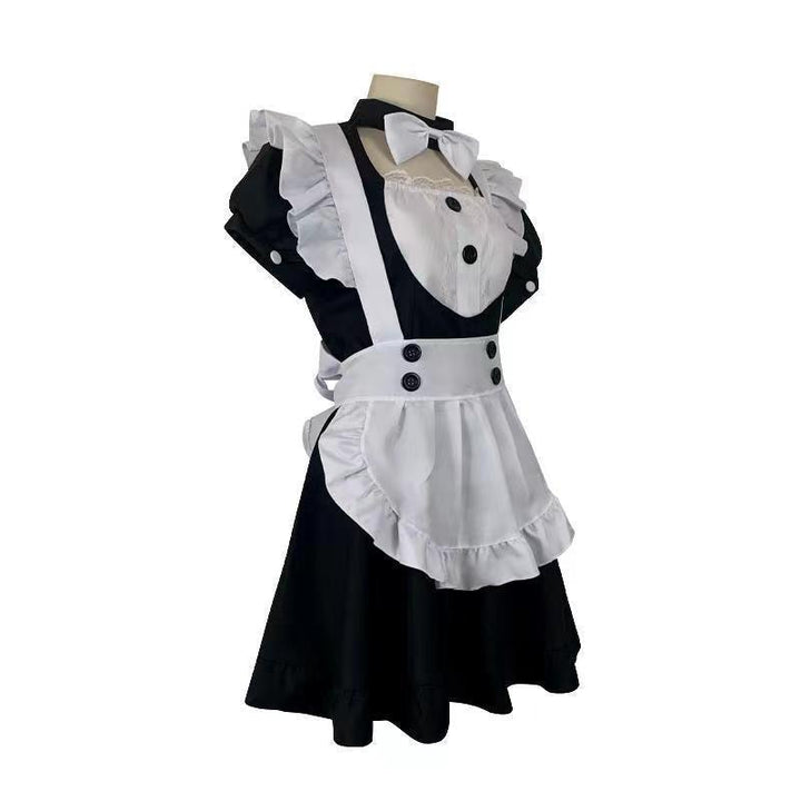 Black White Gothic Maid Outfit Lolita Dress Anime Game Cross Dress Fancy Cosplay Costume