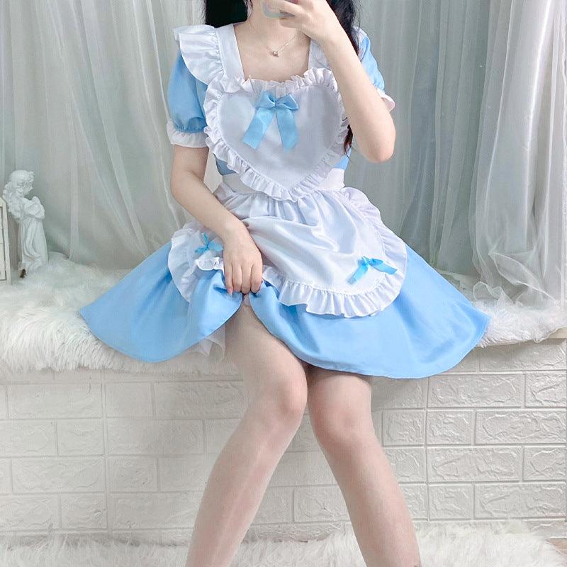 Alice Red Wine Sweetheart Anime Maid Outfit Lolita Dress Cute Fancy Dress Cosplay Costume