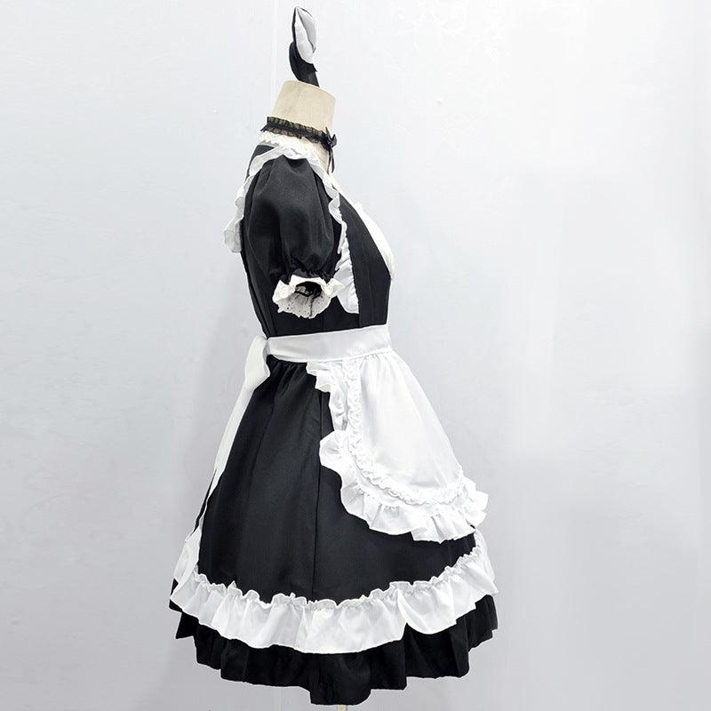Original Black Cute Cat Maid Outfit Lolita Dress Daily Fancy College Dress Cosplay Costume