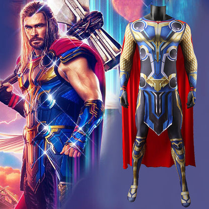thor love and thunder jumpsuits cosplay costume kids adult halloween bodysuit