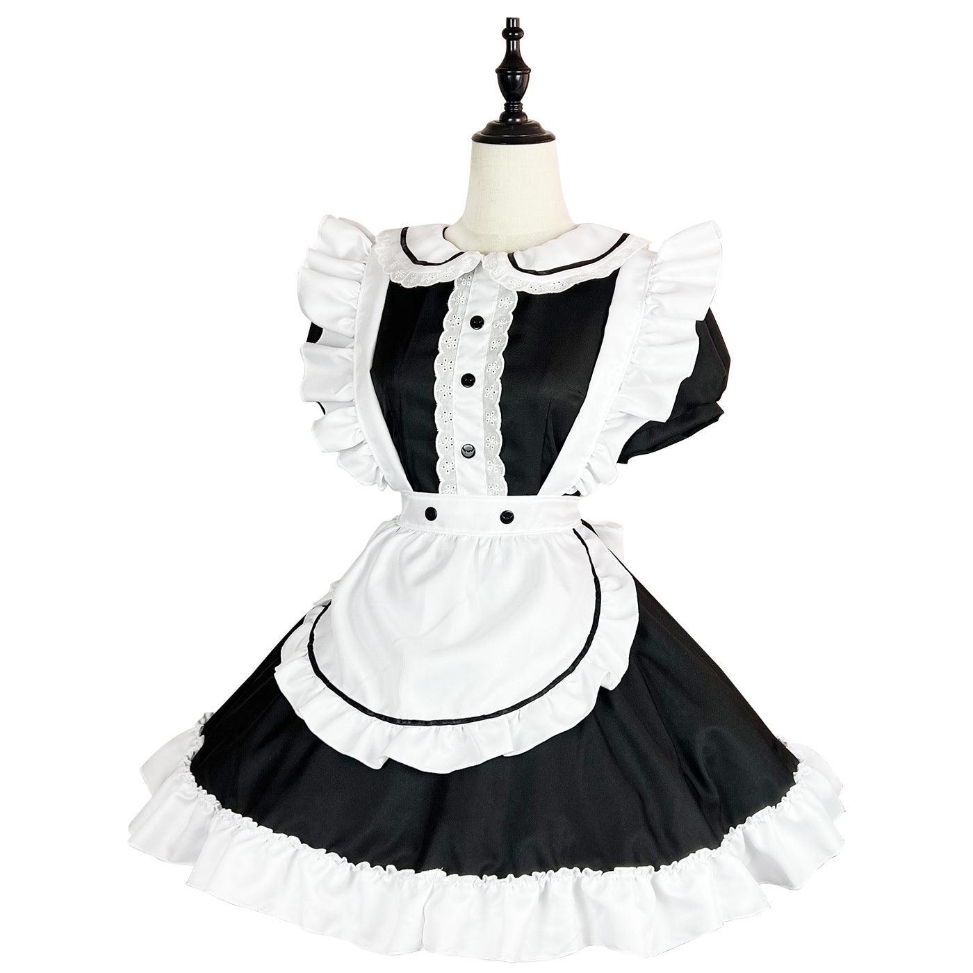 Restaurant Uniform Anime Maid Outfit Lolita Dress Crossdresser CD Fancy Cosplay Costume