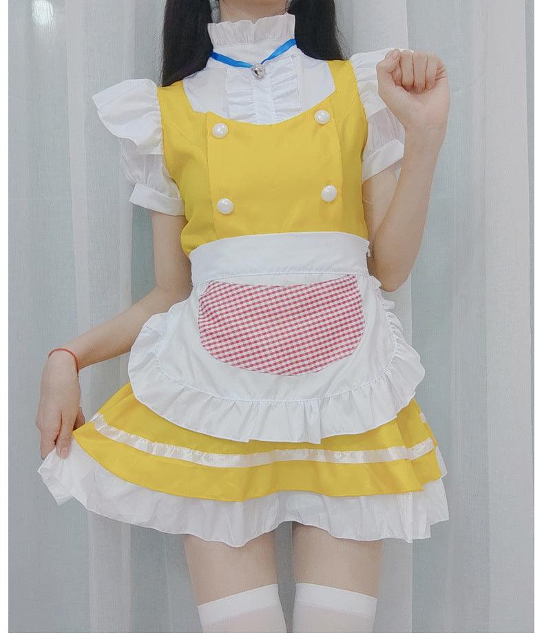 golden bell anime cat maid outfit lolita dress japanese cute fancy dress cosplay costume