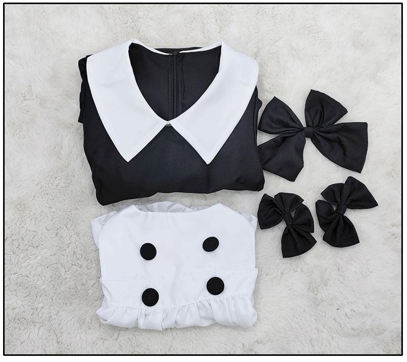 Cafe Waiter Maid Outfit Lolita Dress women clothing Cute Fancy Dress Cosplay Costume
