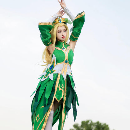 Honor of Kings Wang Zhao Jun Elf Princess Game Skin Maid Outfit Fancy Cosplay Costume