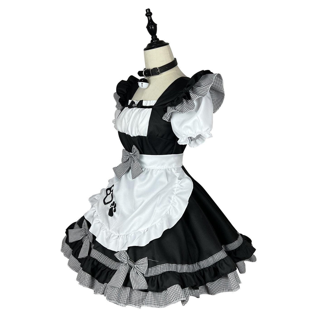 Japanese Black and White Classic Catgirl Maid Outfit Plus Size Lolita Fancy Dress Cosplay