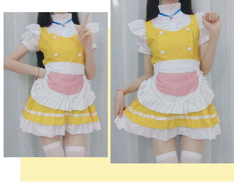 golden bell anime cat maid outfit lolita dress japanese cute fancy dress cosplay costume