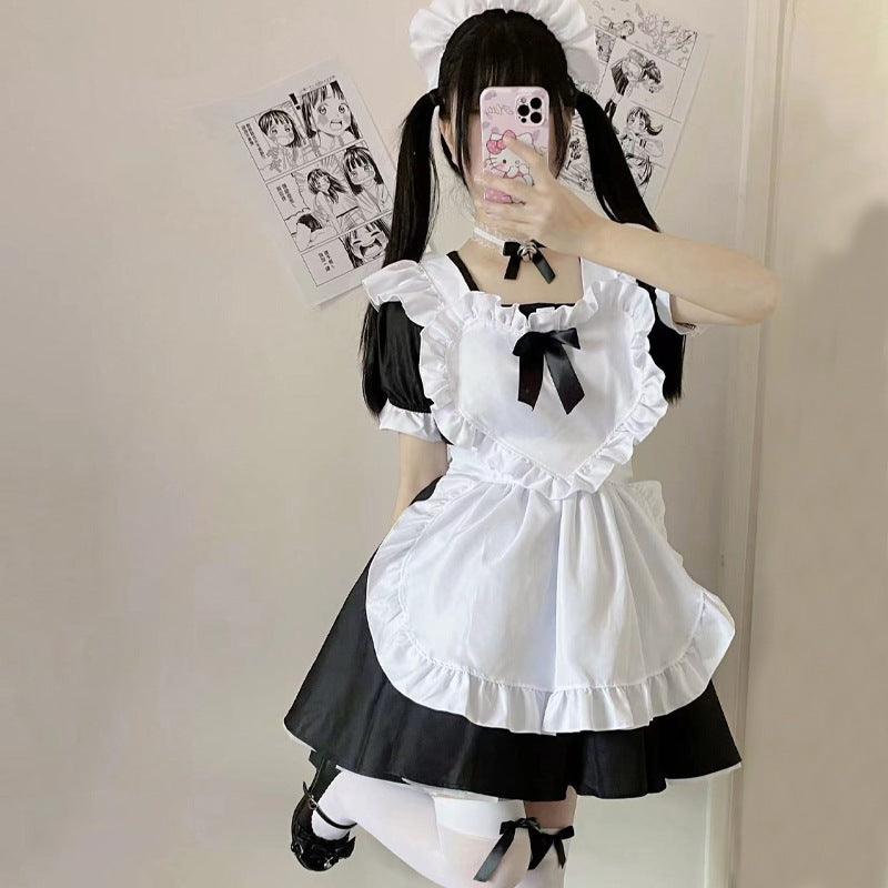 Alice Red Wine Sweetheart Anime Maid Outfit Lolita Dress Cute Fancy Dress Cosplay Costume
