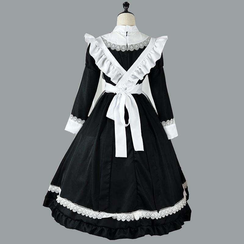 British Aristocratic Long Maid Outfit Lolita Dress Crossdresser CD Fancy Cosplay Costume