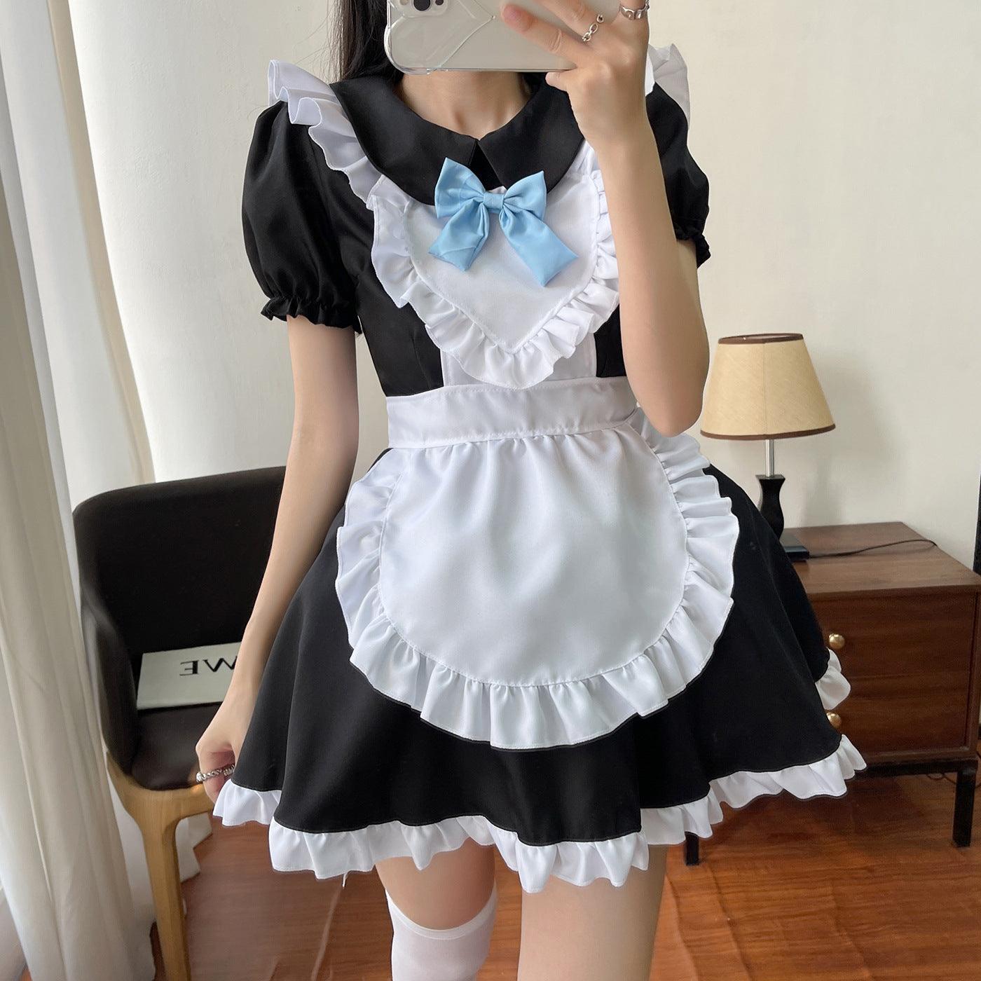 Classic Black White Akihabara Maid Outfit Lolita Dress Anime Game Fancy Cosplay Costume