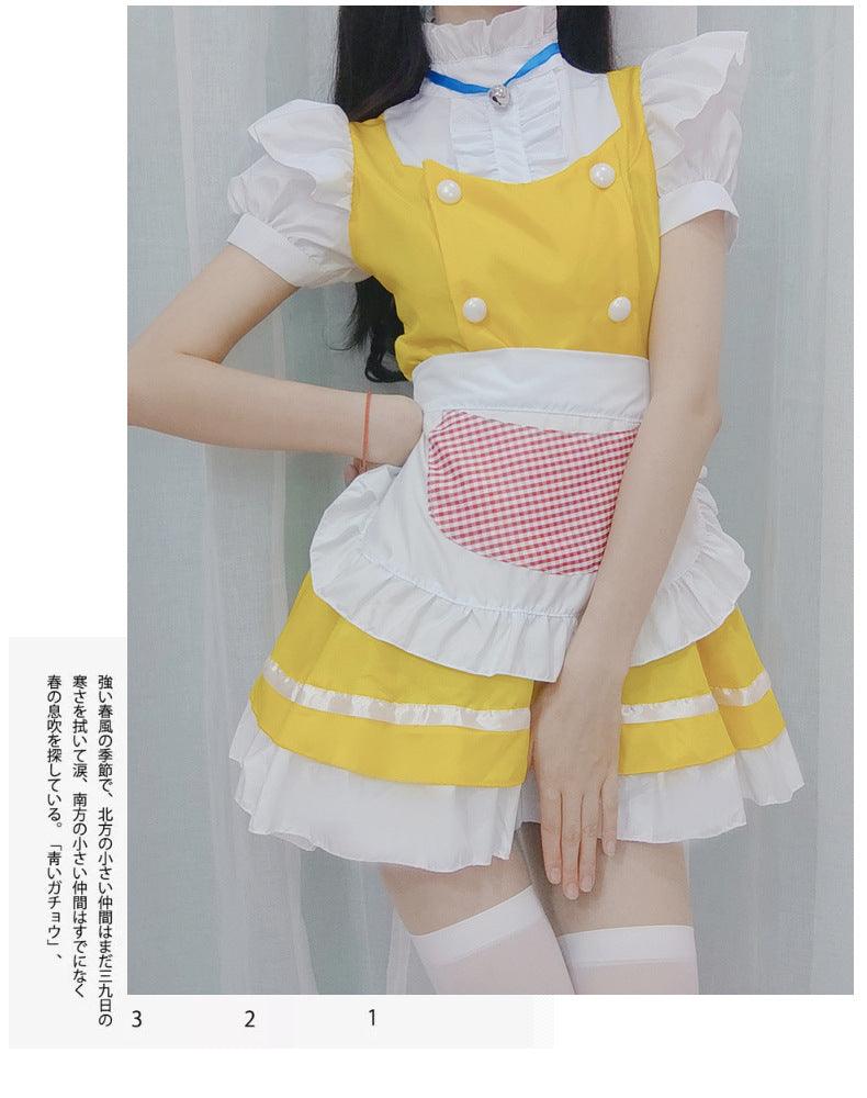 golden bell anime cat maid outfit lolita dress japanese cute fancy dress cosplay costume